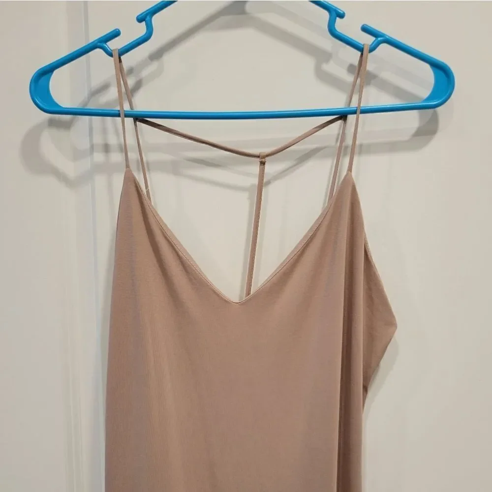 Mikey and joey tan tight fitted dress
